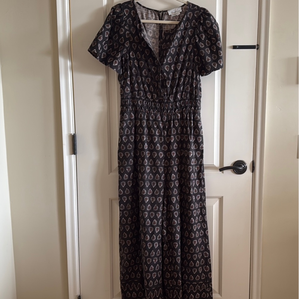 Anthropologie Black Flutter Sleeve Jumpsuit
